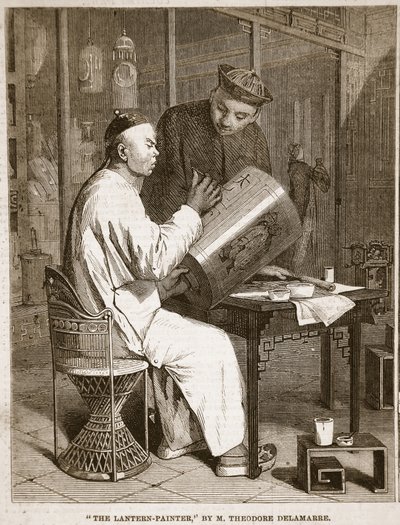 Lantern-Painter, kuvitus "The Illustrated London News" -lehdestä, 1861 tekijältä Theodore Delamarre